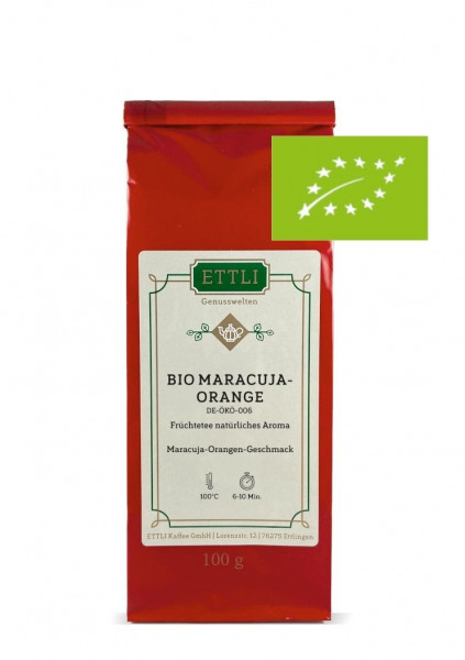 Bio Maracuja-Orange 100g -Früchtetee natürliches Aroma- DE-ÖKO-006